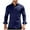 Dark Blue, variant on Men Business Shirts for Office Wear Fashion Lapel Button Opening And Closing Long Sleeve Shirt Black L