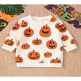 thumbnail image 2 of Bébé Garçon Garçon Fille Halloween Citrouille Sweathsirt Col Rond Pulls à Manches Longues Automne Hiver Vêtements, 2 of 6
