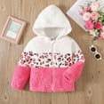 thumbnail image 2 of Curuila Kids Girls Coats Casual Patchwork Color Long Sleeve Zipper Hooded Jacket Mid-Length Outwear Red Size 3-4 Years, 2 of 7