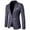 Gray, variant on Men's Slim Fit One Button Blazer Business Casual Side Vents Spring Polyester