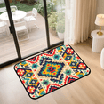 thumbnail image 2 of CURLYOOT Aztec Front Door Mat, Washable Non-Slip Farmhouse Geometric Door Mat, Indoor Outdoor Floor Mats Absorbent Welcome Doormat for Entrance 20" x 30", 2 of 8