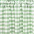 thumbnail image 3 of Ashford Sage Green Gingham 100% Cotton Set of 2 Window Valances 15.5" x 72", 3 of 9