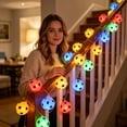 thumbnail image 6 of Fairy Lights Battery Operated, Lights for Room Decor, Soccer Party Decorations, 60 Inch Football Design String Lights, Battery Operated Led Glow Decor for Student Bedroom, Game, 6 of 7