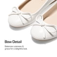 thumbnail image 2 of Zapatos de Vestir para Niña DREAM PAIRS Bailarinas con Moño Marfil Talla 2, 2 of 5