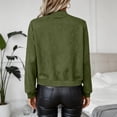thumbnail image 6 of TGSLY Women's Faux Suede Bomber Jackets Lightweight Zip Up Long Sleeve Cropped Coat Loose Casual Solid Color Outerwear with with Pockets XL, 6 of 10