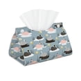 thumbnail image 2 of Lsque Swan Princess On Lake Printed Long Tissue Box Cover Holder, Facial Paper Organizer Dispenser,Triangle with Bottom Belt, PVC Leather Decorative Organizer, 2 of 9