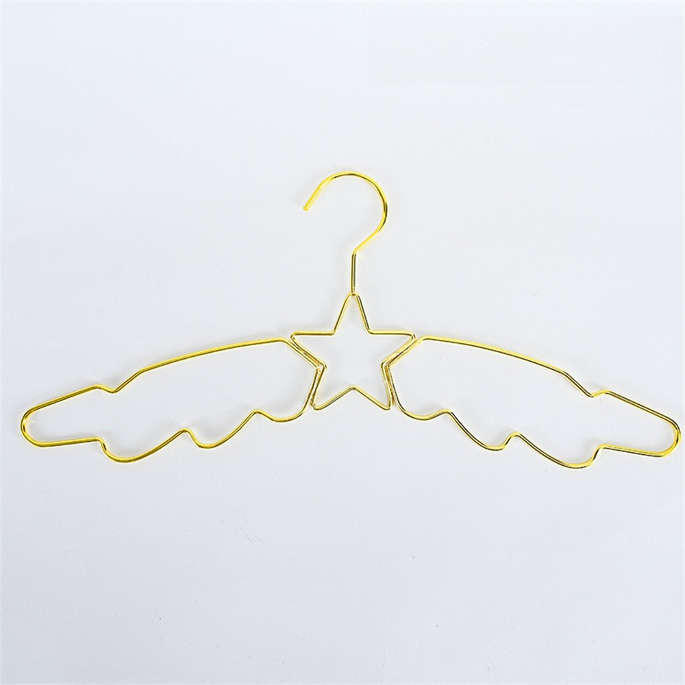 Iron Clothes Hangers With Star Angels Wing Shaped Design Drying Storage Rack