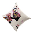 thumbnail image 3 of Injueey Funda de almohada de lino encantadora niña sofá cojines de coche funda de almohada breve hogar Decoración del hogar, 3 of 6