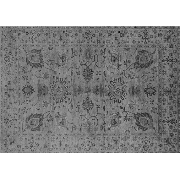 Ahgly Company Indoor Rectangle Oriental Gray Industrial Area Rugs, 5' x 7'