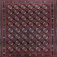 thumbnail image 1 of Ahgly Company Indoor Square Mid-Century Modern Deep Red Oriental Area Rugs, 7' Square, 1 of 6