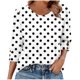 thumbnail image 1 of Neewe 3/4 Length Sleeve for Womens Polk Dot Tops Casual Crewneck Pullover Tunics Summer Comfy Blouses Fashion 2026, 1 of 7