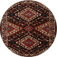 thumbnail image 1 of Ahgly Company Indoor Round Traditional Brown Persian Area Rugs, 4' Round, 1 of 6