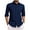W-275 Navy, variant on Navy Cardigan Plain Casual Coats for Mens Fall Summer Long Sleeve Turtle Neck Faux Linen Outfit Mens Button 2026 Clothes Trendy Y2K L