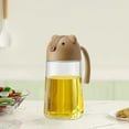 thumbnail image 2 of Brown Leak-Proof Glass Oil Bottle Automatic Drip-Free Spout Durable Design For Kitchen Condiments Soy Sauce Vinegar Compact Storage #5bb88, 2 of 6