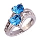 thumbnail image 2 of Anillo de piedra preciosa blanca y arcoíris con corte de corazón para mujer, joyería para amantes de la moda Wmkox8yii fajkfhkj1411, 2 of 5