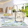 thumbnail image 5 of Yayeee Dish Drying Mat for Kitchen Counter 16"x18" Microfiber Absorbent Pad, Vibrant Hydrangeas Pattern, 5 of 7