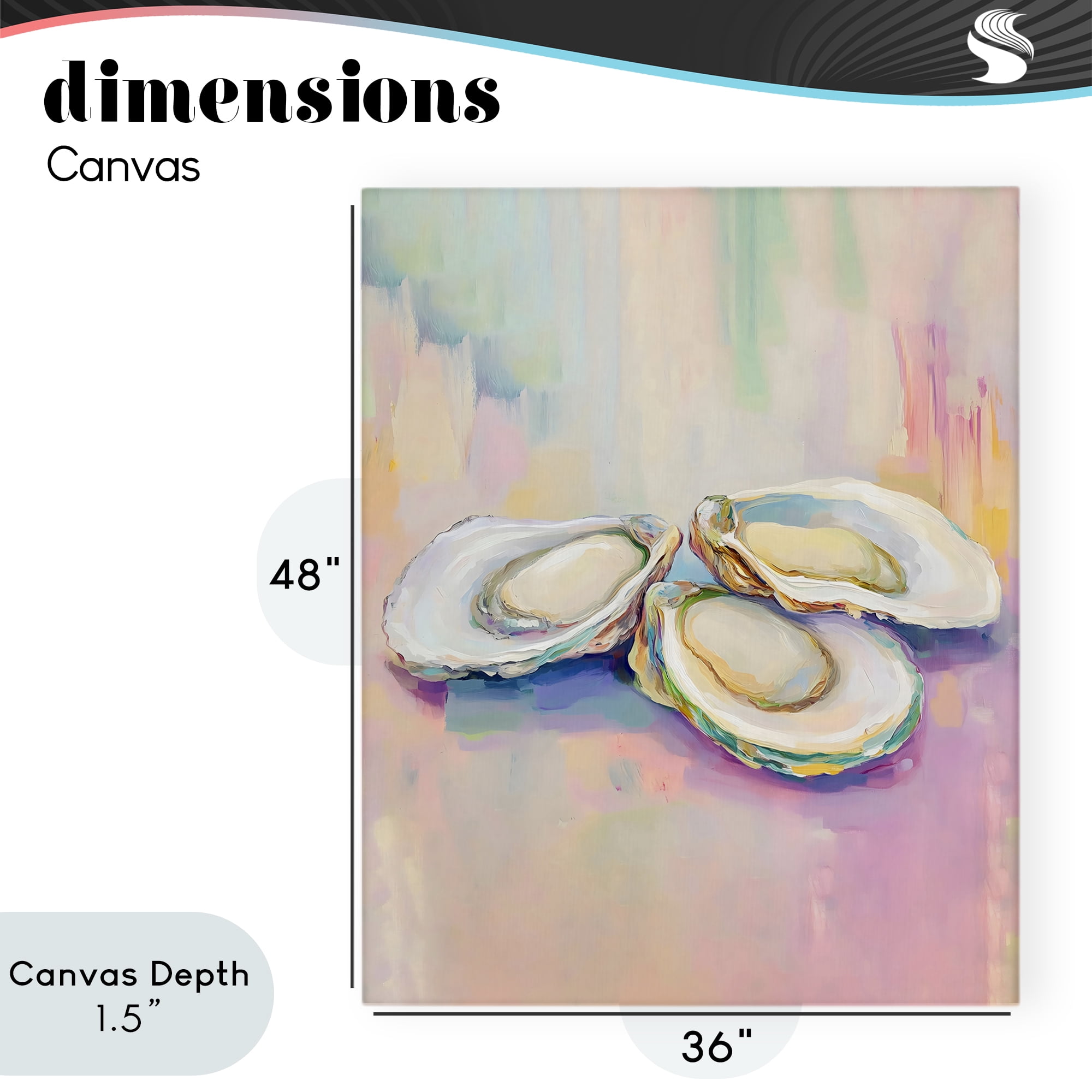 Stupell Industries Pastel Oysters Harmony Canvas Wall Art, design by The Prints Vibe