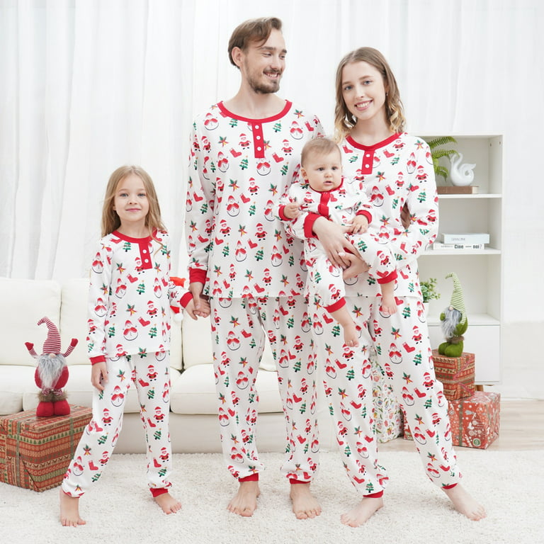 Unisex Matching Santa Claus Pajama Set for Toddler & Baby