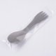 thumbnail image 5 of 3X Utensilios de Cocina Senderismo Picnic Camping Al Aire Libre Titanio Puro Tenedor-Cuchara Mochila Cuchara Tenedor, 5 of 5