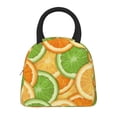 thumbnail image 3 of YFYANG Portable Waterproof Insulated Lunch Bag, Fruit Lemon Orange Pattern Reusable Cooler Bag / Picnic Bag for Adults Teens, 3 of 9