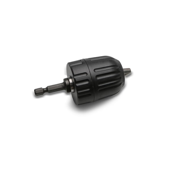 TMAX Quick Change 0.8-10mm Clamping Capacity Keyless Drill Chuck, Screwdriver to Drill Converter Conversion Tool, 3/8 Inch-24 UNF Thread Diameter, 1/4 Inch Hex Shank