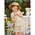 thumbnail image 6 of Arshiner Toddler Girls Summer Outfit Sleeveless Ruffle Top and Elastic Shorts Set Kids Short Set, 6 of 6