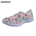 thumbnail image 1 of doginthehole Zapatos góticos Zapatillas de deporte para mujer Estampado de calavera de azúcar Zapatos planos de malla de aire para mujer Mocasines de playa ligeros y transpirables de verano, 1 of 5