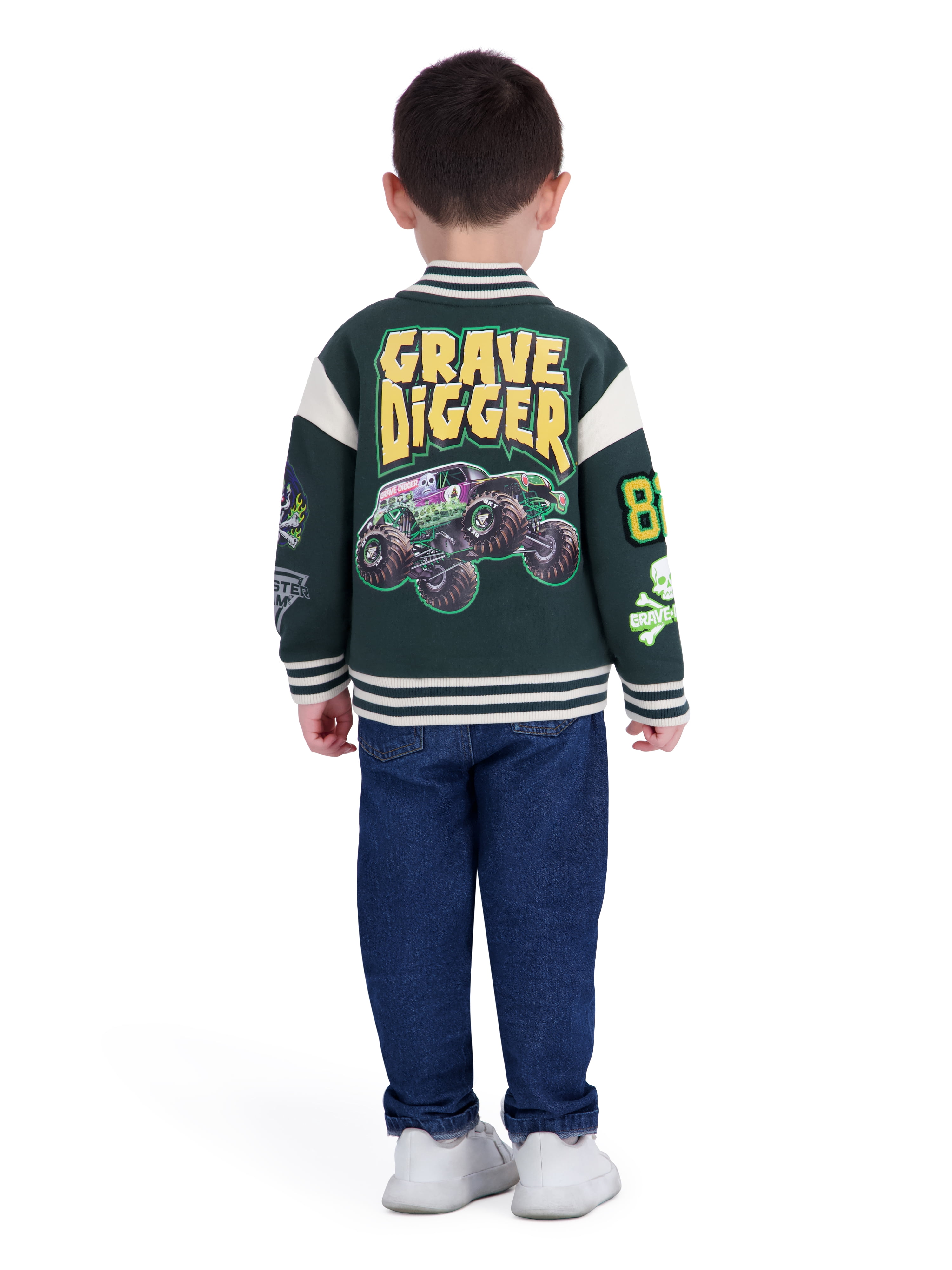Monster Jam Toddler Boy Bomber Jacket, Sizes 12M-5T