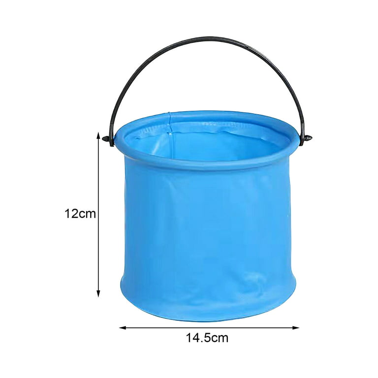 NABEIM Collapsible Bucket with Handle, 2 Pack Portable Folding Bucket,  Portable Fishing Water Pail, Outdoor Basin Pail for Garden, Camping,  Hiking