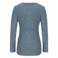 thumbnail image 4 of Annhoo Going out Tops for Women Long Sleeve Crew Neck Knitted Shirts Fall Fashion Side Button Slit Tunics, 4 of 5