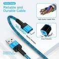 thumbnail image 6 of Compatible for iPhone Charger, HOOTEK Dual Port Charger Block Phone Charger with 2Pack 10FT Lightn-ing Cable Cord Charging Cord USB Wall Charger Adapter Cube Compatible for iPhone14/13/12/11, Blue, 6 of 10