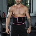 thumbnail image 4 of Cinturón recortador de cintura unisex Recubrimiento nano plateado Sudor Sauna Envoltura Pérdida de peso Quemador de grasa (Rosa L), 4 of 8