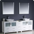 thumbnail image 5 of Fresca Torino 84" Light Oak 2-Sink Bathroom Vanity with Side Cabinet &amp; Sinks, 5 of 5