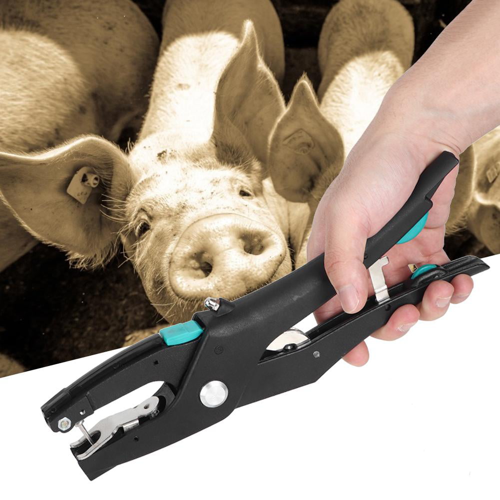 Sheep Goat Hog Cattle Beef Cow Ear Tag Applicator Puncher Tagger Tool New 