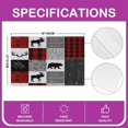 thumbnail image 4 of 18"x12" Bear Print Placemats Set of 4 Girls Wild Animal Table Place Mats, Rustic Cabin Country Placemat for Kitchen Dining Table Decor Indoor Outdoor Red Grey, 4 of 4