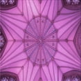 thumbnail image 1 of Ahgly Company Indoor Square Patterned Bright Neon Pink Purple Area Rugs, 7' Square, 1 of 6