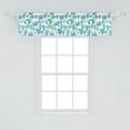 thumbnail image 2 of Ambesonne Succulent Valance Pack of 2, Blue Green Cacti Plants, 54"X12", Blue Green and White, 2 of 3