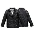 thumbnail image 7 of LYMAYTER Baby Boys Winter Leather Jacket 2-14Y Toddler Girls Motorcycle Faux Fleece Leather Coat Spring PU Soft Leather Jackets, 7 of 7