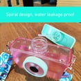 thumbnail image 4 of PENGXIANG Water Bottles with Straw Camera Shape Cup Adjustable Shoulder Strap (Pink), 4 of 5