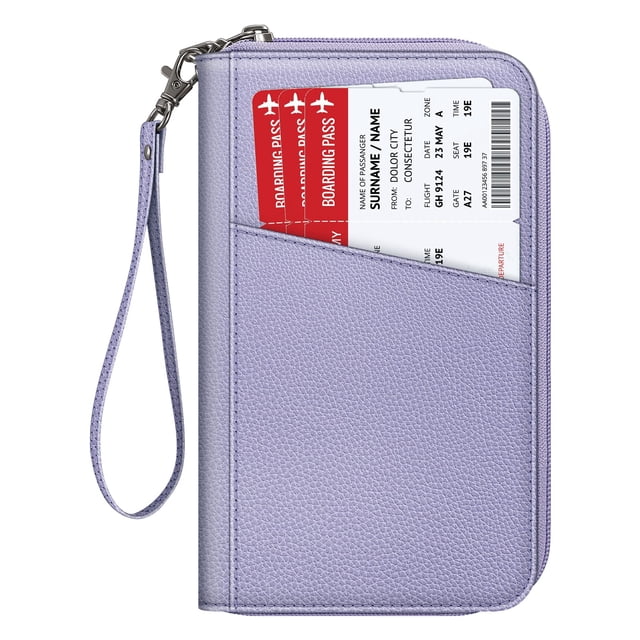 Funda para pasaporte, cartera Fintie Family, de nailon, con bloqueo RFID