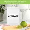 Window Garden Kitchen Compost Bin Metal Pail for Composting Kitchen