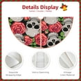 thumbnail image 3 of Sikiie Skull and Roses Nativity Christmas Tree Skirt, Jesus Christian Winter Holiday Tree Mat Decoration(30-48IN)30", 3 of 6