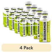 (4 pack) BODYARMOR Zero Sugar Lemon Lime Electrolyte Sports Drink, 20 fl oz, 6 Pack Bottles
