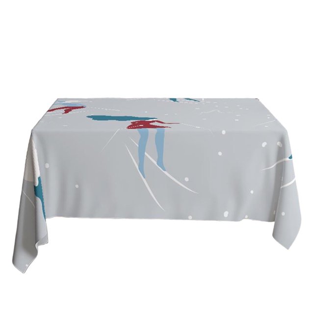DEBGFS Christmas Tablecloth Dustproof Add Atmosphere Square European Style Creative Printing Table Protector Cover Daily Use,70x70cmc