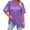 Purple, variant on Womens Summer Tops Gsakboxl Custom Printed Cotton Short Sleeve Shirt Personalized Name On Sleeve DIY Casual Tee Unique Birthday Mothers Day Gift for Mom Grandma T Shirts for Women L