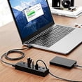 thumbnail image 4 of 6-port Usb 3.0 Hub, Usb Splitter For Laptop With Individual On/off Switches And Light, 3ft Cord, Us, 4 of 4