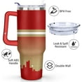 thumbnail image 3 of 40oz Stainless Steel Tumbler with Handle and Straw, Large Sports Travel Mug, Double Wall Vacuum Insulated Coffee Cup for Hot and Cold Drinks, Gift for Men and Women, 3 of 6