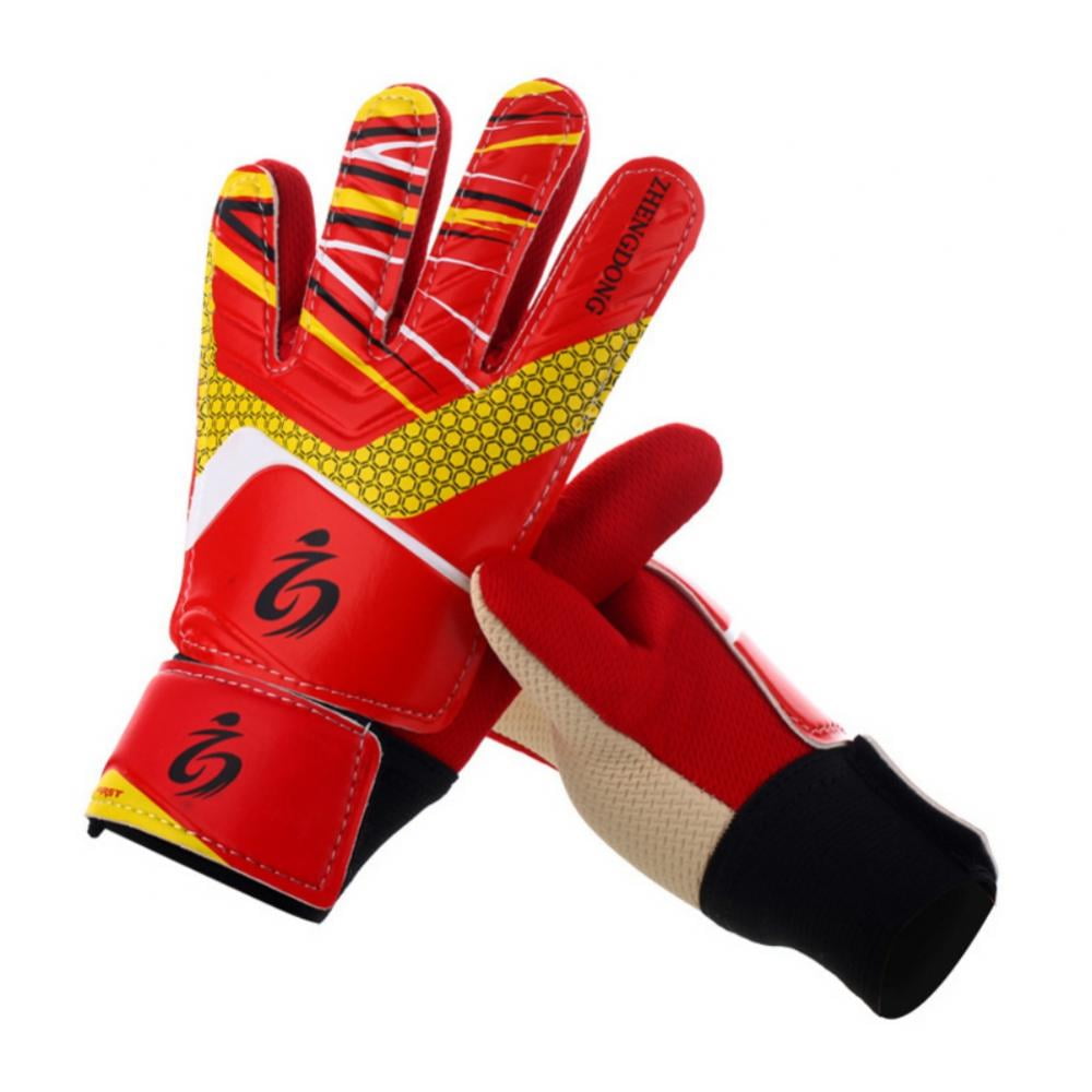 Kids Goalkeeper Gloves, Soccer Gloves with Double Wrist Protection and