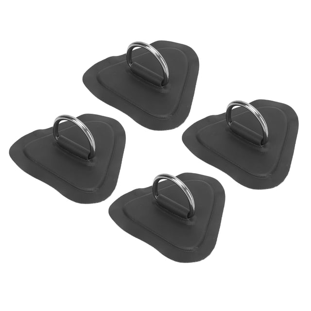 4 Uds parche de anillo en D almohadilla de anillo en D de acero inoxidable para barco inflable tabla de surf bote tabla de Paddle negro