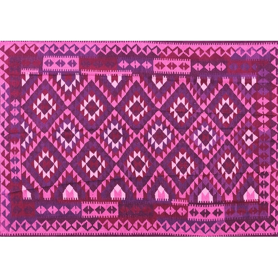 Ahgly Company Indoor Rectangle Southwestern Pink Country Area Rugs, 5' x 8'